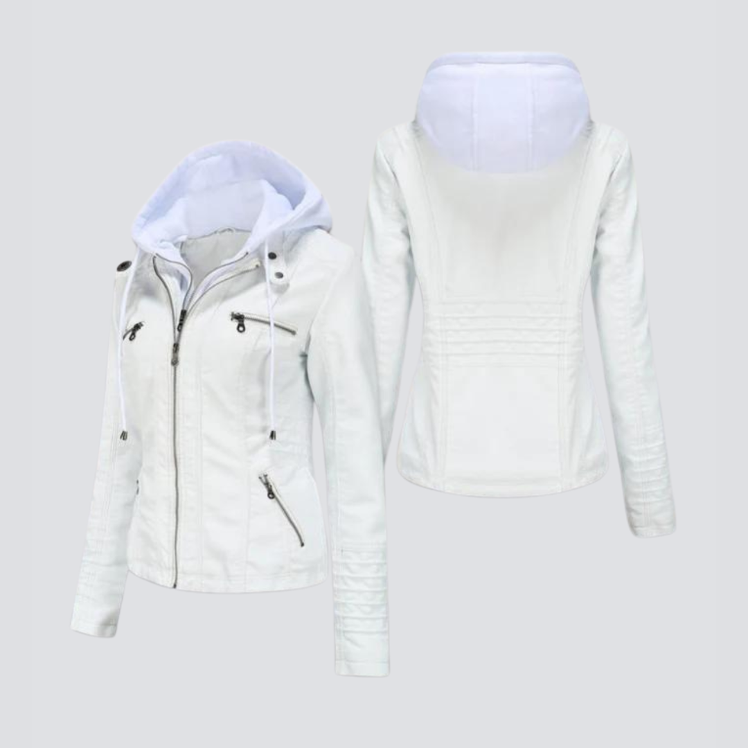 Women’s Leather Jacket | Hooded