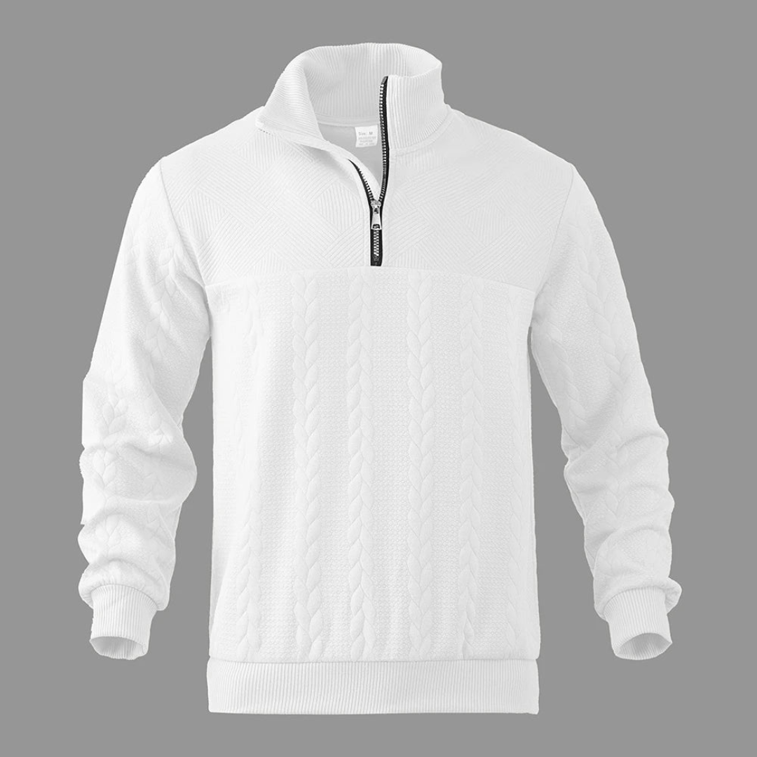 Men’s Quarter Zip Cable Knit Sweater | Pullover