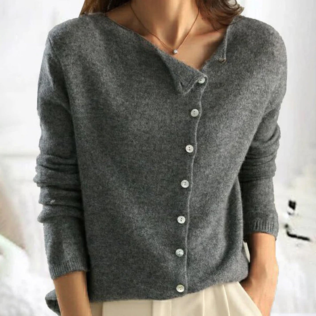 Women’s Knit Sweater | Button Design
