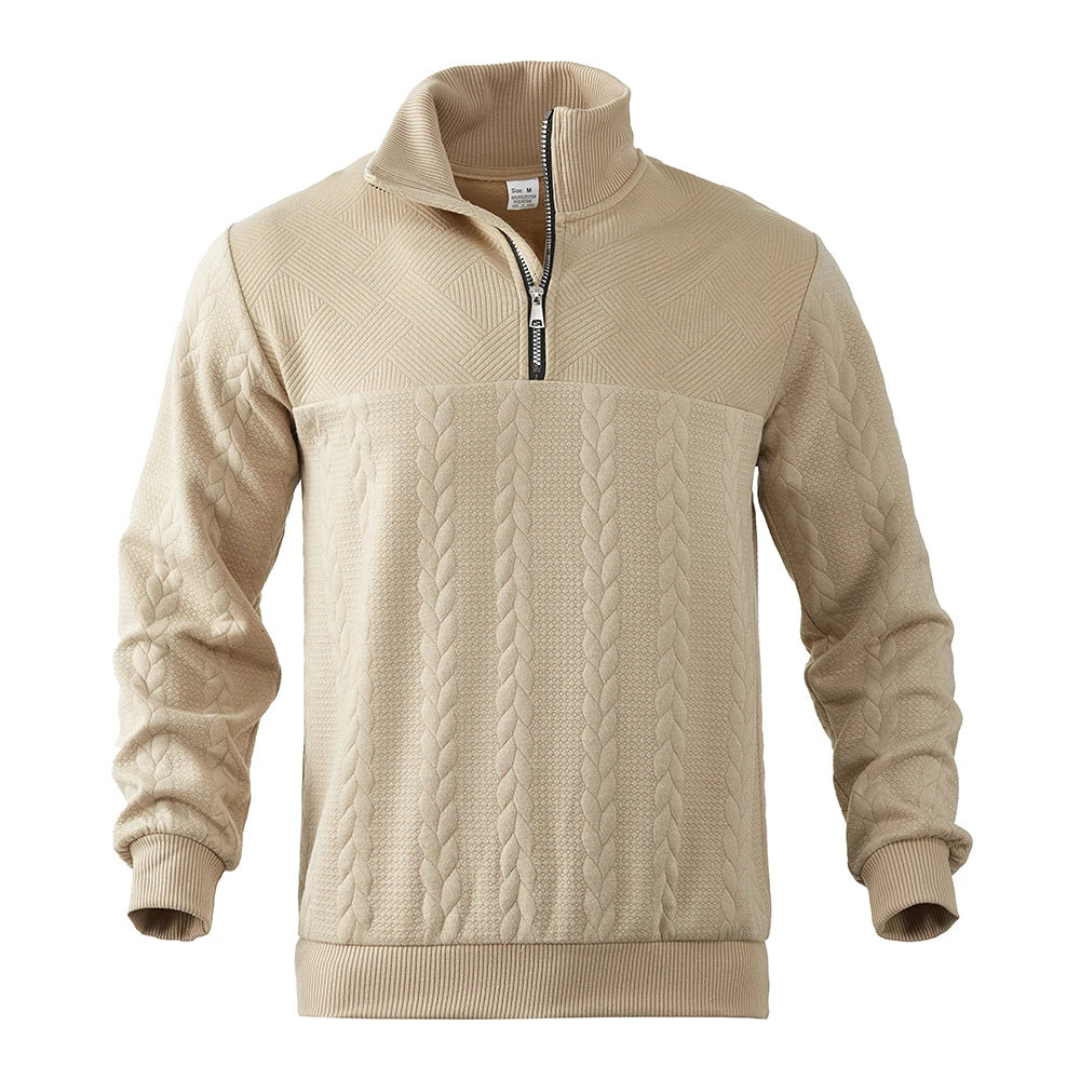 Men’s Quarter Zip Cable Knit Sweater | Pullover