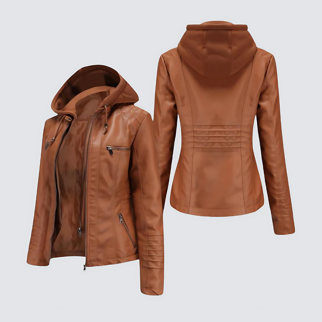 Women’s Leather Jacket | Hooded