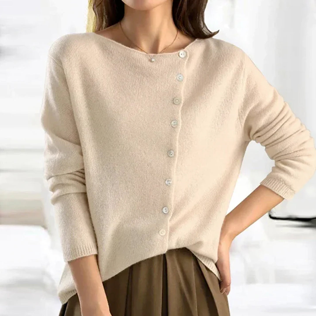 Women’s Knit Sweater | Button Design