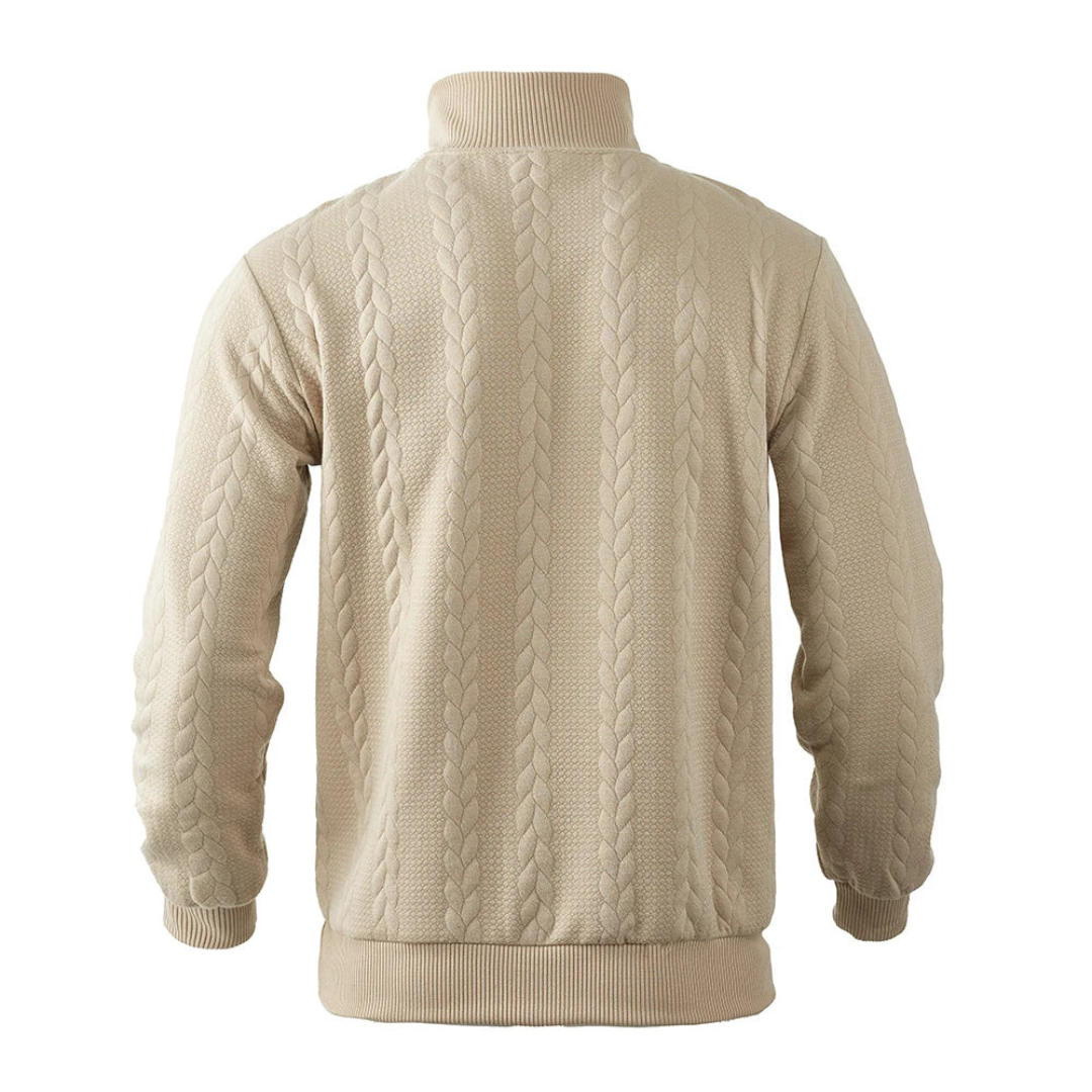 Men’s Quarter Zip Cable Knit Sweater | Pullover