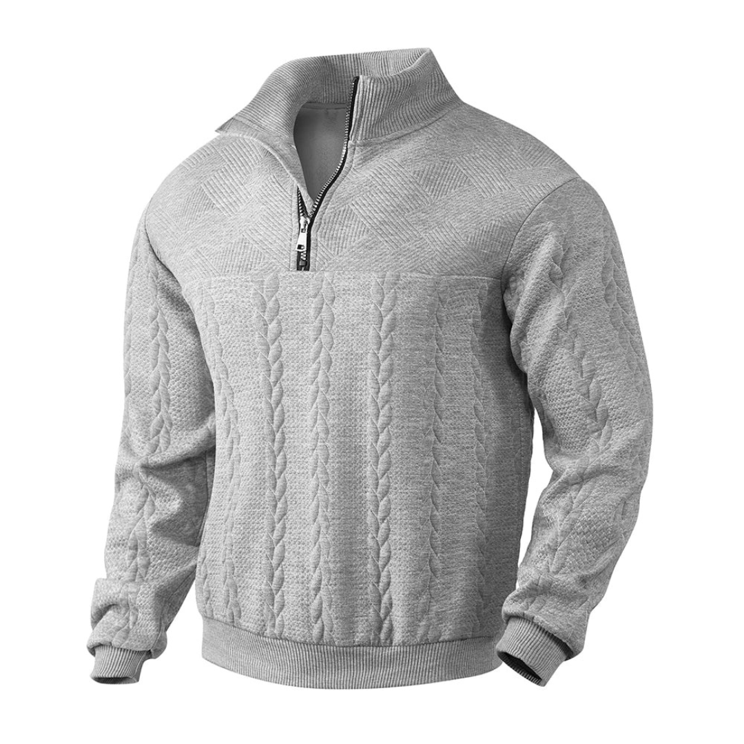 Men’s Quarter Zip Cable Knit Sweater | Pullover