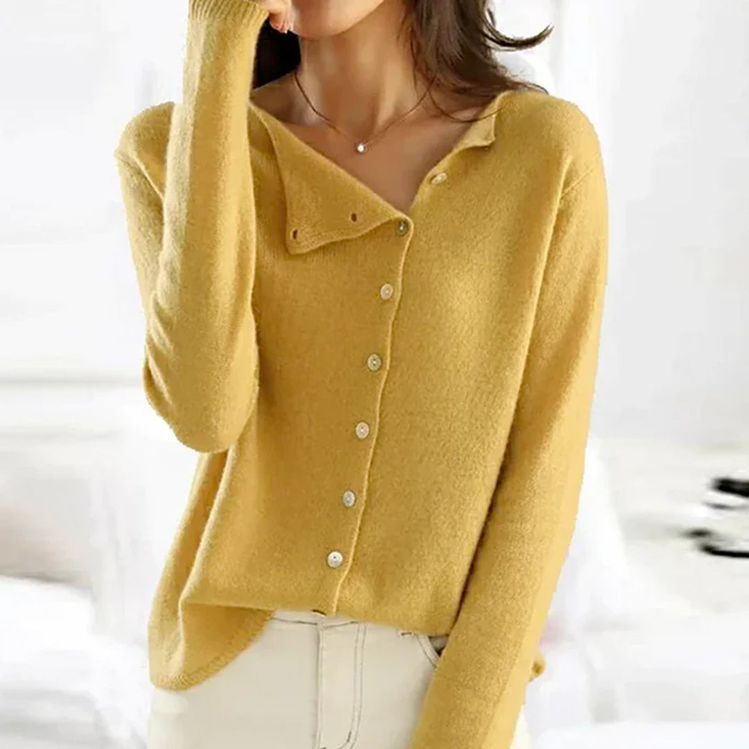 Women’s Knit Sweater | Button Design