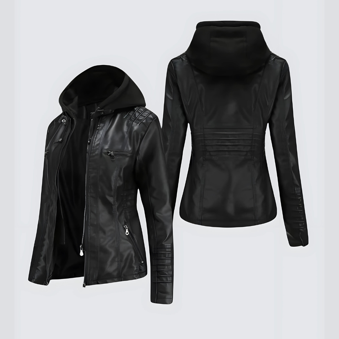 Women’s Leather Jacket | Hooded