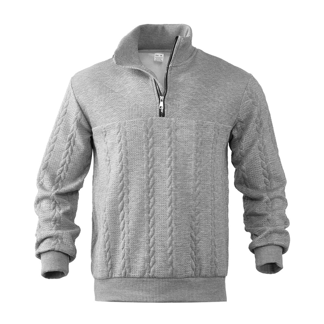 Men’s Quarter Zip Cable Knit Sweater | Pullover