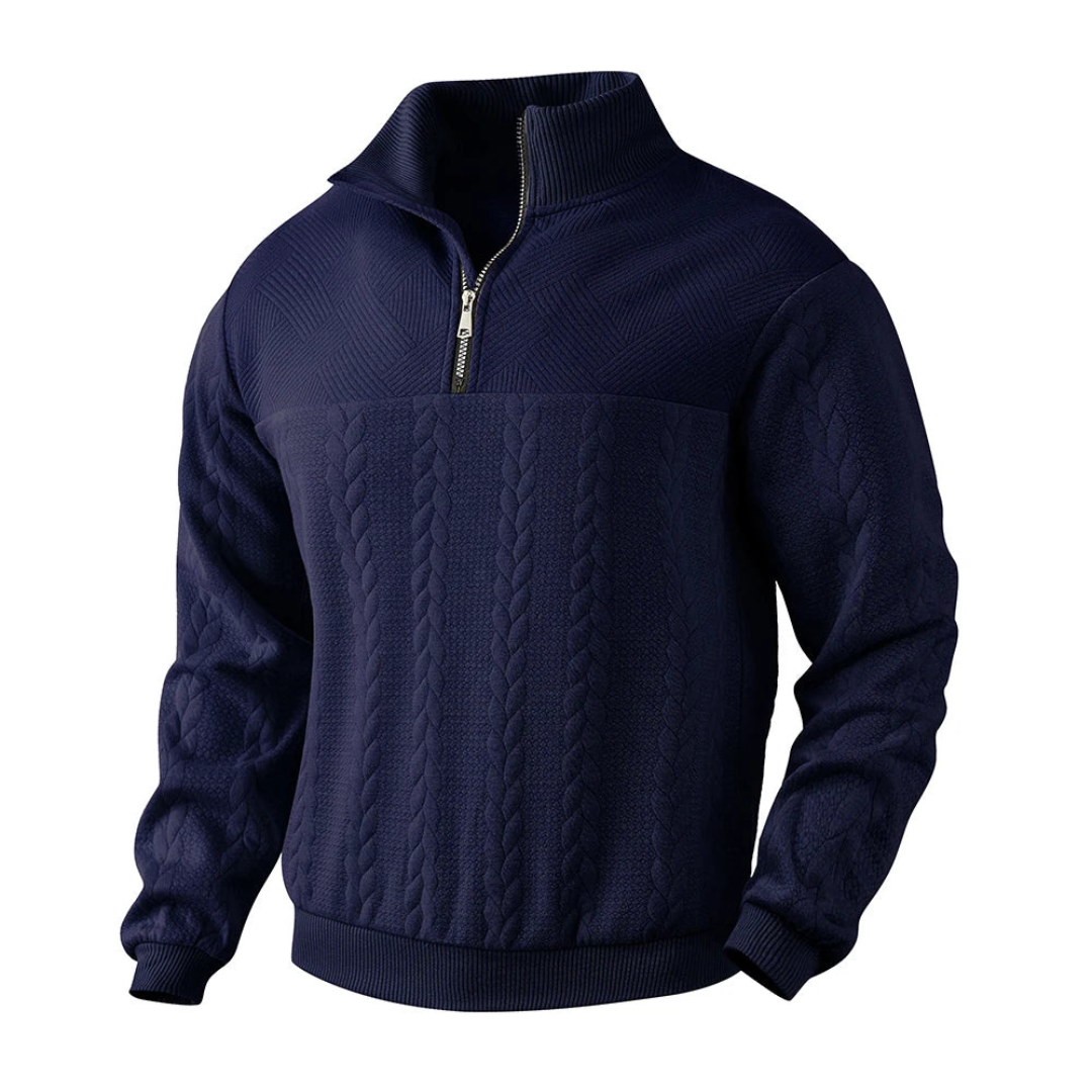 Men’s Quarter Zip Cable Knit Sweater | Pullover
