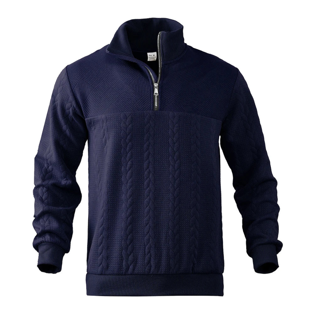 Men’s Quarter Zip Cable Knit Sweater | Pullover