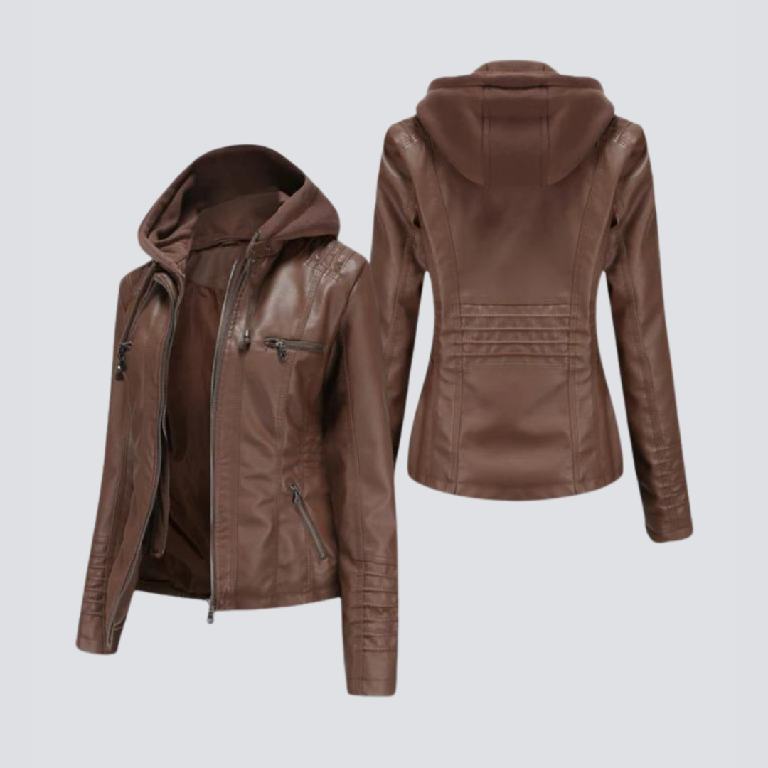 Women’s Leather Jacket | Hooded