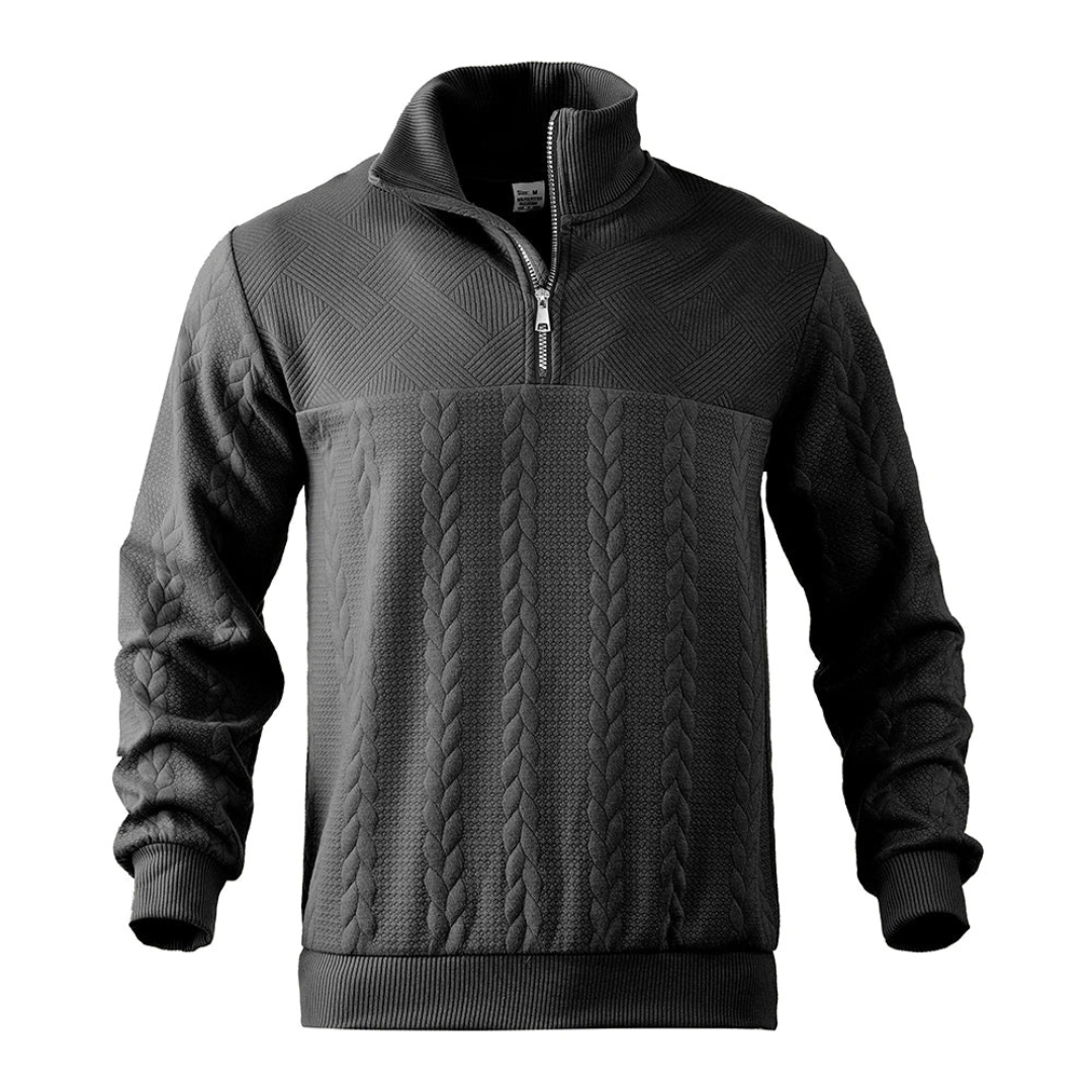 Men’s Quarter Zip Cable Knit Sweater | Pullover