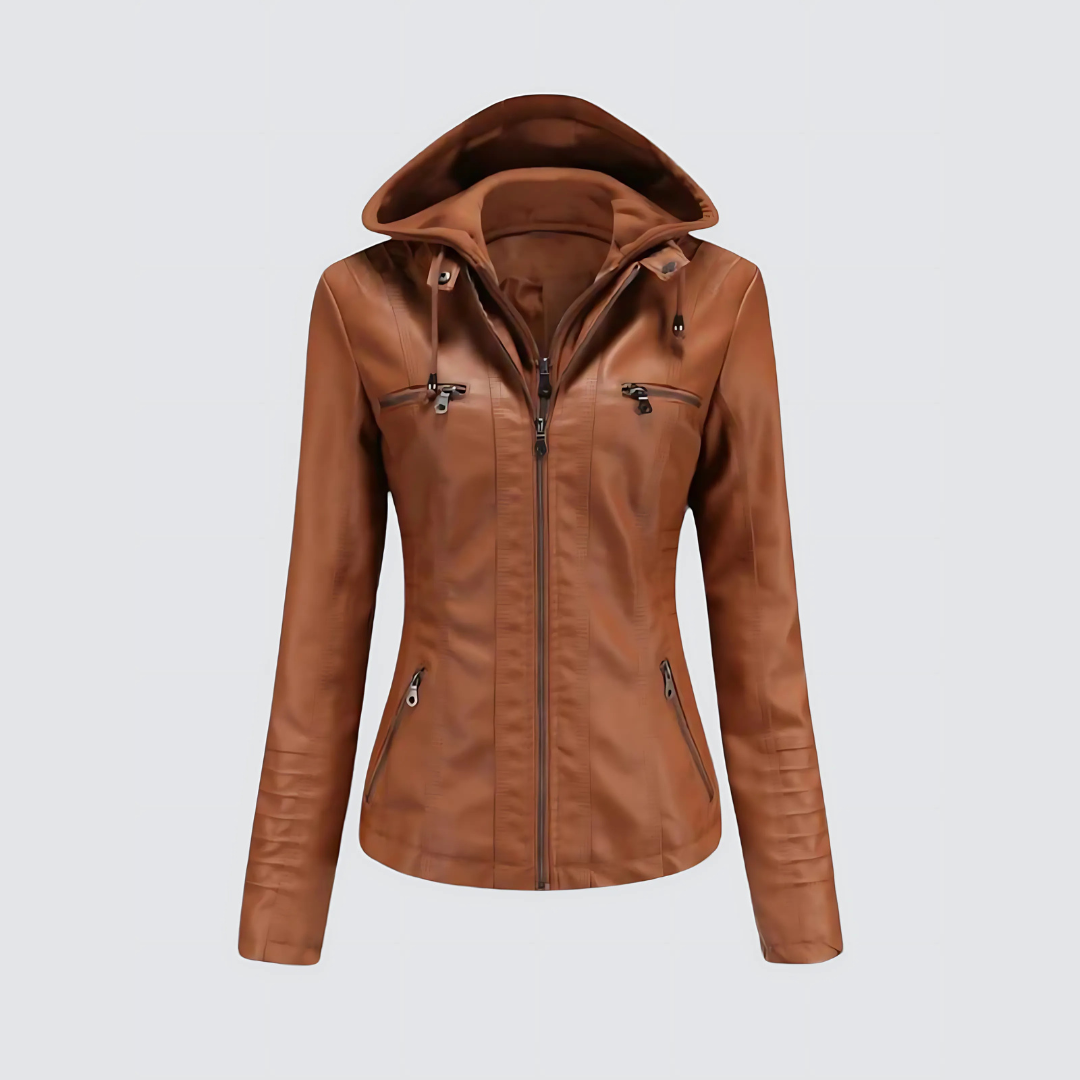 Women’s Leather Jacket | Hooded