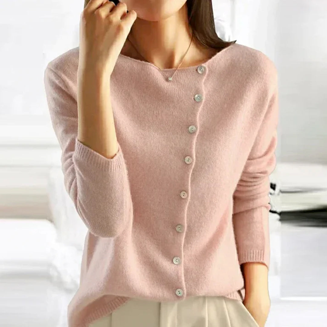 Women’s Knit Sweater | Button Design